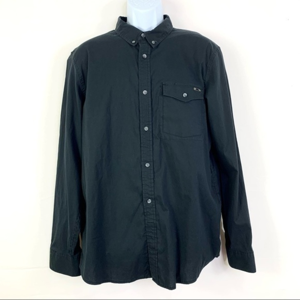 Oakley Men’s Casual shirt Black Buttons Down Sz L
